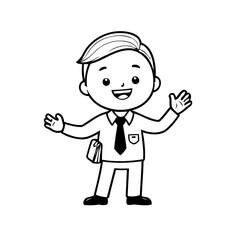 Cute vector illustration Business drawing for kids page