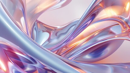 3D rendering, abstract art, smooth shapes, pastel colors