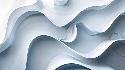 Abstract white and blue waves background.