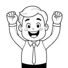 Cute vector illustration Business doodle for children worksheet