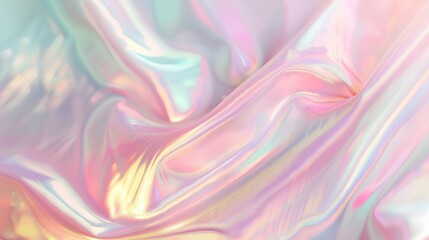 Obraz premium Colorful iridescent fabric with a wrinkled texture.