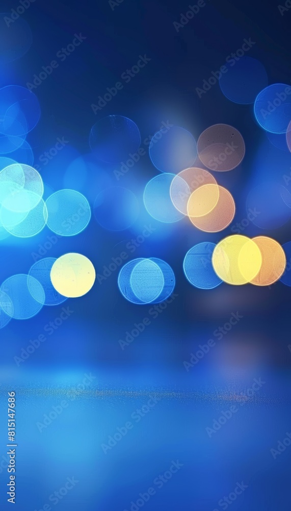 Poster captivating abstract blue bokeh lights blur for creating a mesmerizing background ambiance