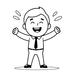 Simple vector illustration of Business doodle for toddlers worksheet