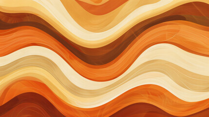 Organic brown beige orange waving lines texture