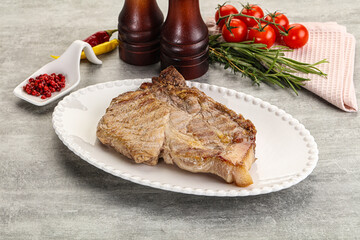Grilled pork neck juicy steack