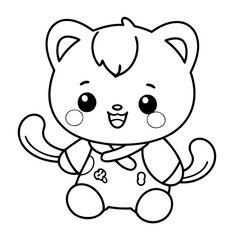 Cute vector illustration Kawaii doodle for children worksheet