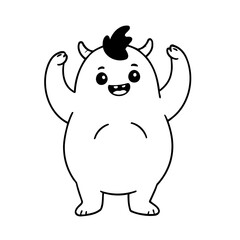 Cute vector illustration Monster hand drawn for toddlers