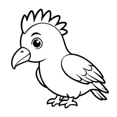 Vector illustration of a cute Condor doodle for children worksheet