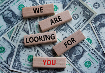 Tell us what you think symbol. Wooden blocks with words Tell us what you think. Beautiful dollar...