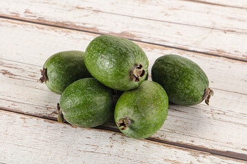 Fresh sweet juicy ripe feijoa