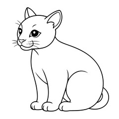 Simple vector illustration of Puma hand drawn for toddlers