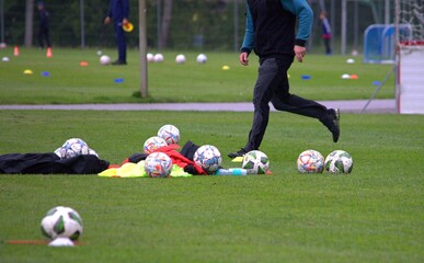 soccer balls for training with soccer field