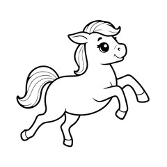 Vector illustration of a cute Centaur doodle for toddlers worksheet