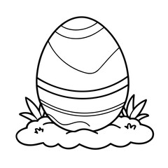 Cute vector illustration Easter drawing for kids page