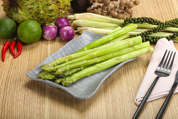 Dietary cuisine - boiled aspargus stem