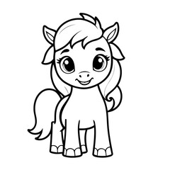 Vector illustration of a cute Centaur drawing for toddlers book