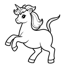 Simple vector illustration of Centaur drawing for toddlers colouring page