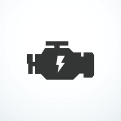 Check engine icon. Vector illustration