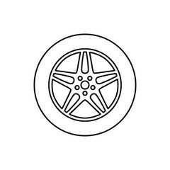 Obraz premium Car wheel icon. Vector illustration