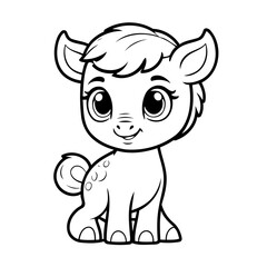 Simple vector illustration of Centaur drawing for children page