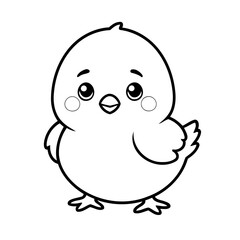 Cute vector illustration Chick drawing for toddlers book