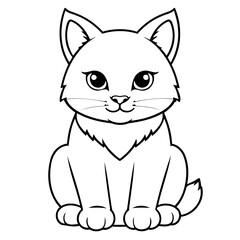 Simple vector illustration of Lynx for children colouring activity