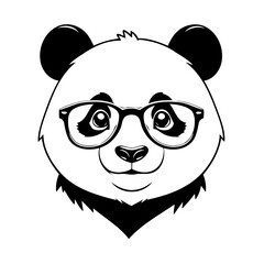 Vector illustration of a cute Panda doodle for kids coloring worksheet