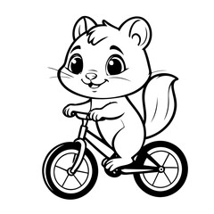 Simple vector illustration of Chipmunk drawing for toddlers book
