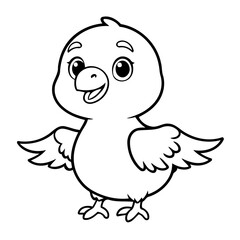 Cute vector illustration Condor drawing for children page