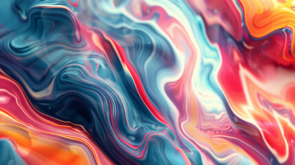 Marble Dreams: Abstract Swirling Colors Captured in High-Resolution Realism
