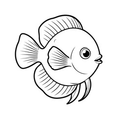 Cute vector illustration Discus for children colouring activity