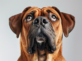 Fototapeta premium Image of a Boxer Dog Looking Up