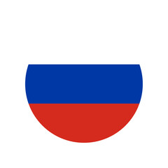 Round Russia flag icon