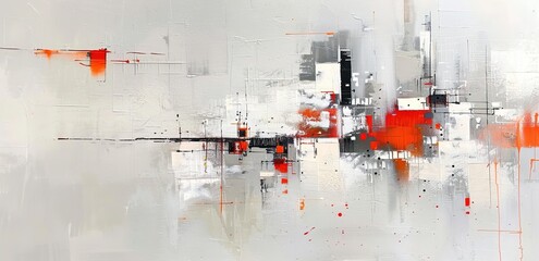 An abstract cityscape on a light gray background conveys bright energy.