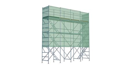 construction scaffolding isolated
