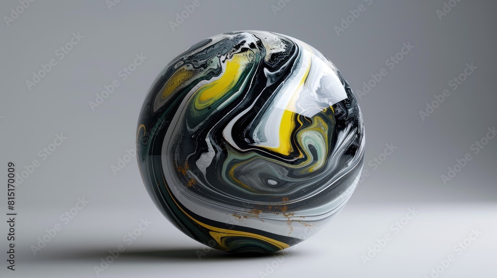 Poster a dynamic 3d rendering captures the essence of a surreal world a planet moon or asteroid in a stunni
