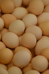 Natural village eggs sold in the market