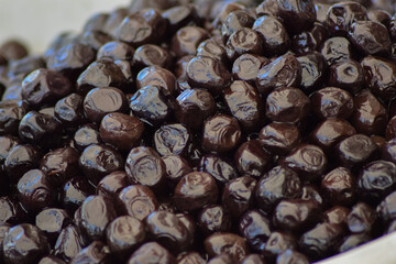 Natural Aegean olives for sale in the market