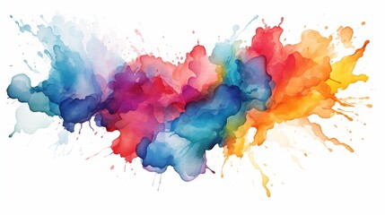 Vibrant and Colorful Watercolor Paint Explosion Artwork