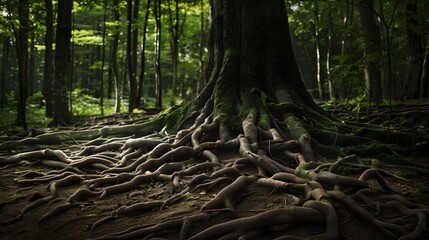 Fototapeta premium Tree roots growing