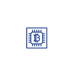 bitcoin line vector icon , crypto vector icon
