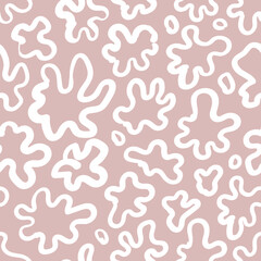 Trendy floral seamless pattern collection. Set of vintage 70s style flower background illustration. Colorful pastel color groovy artwork bundle, y2k nature backgrounds with spring plants