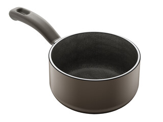 Saucepan isolated on transparent background. 3D illustration