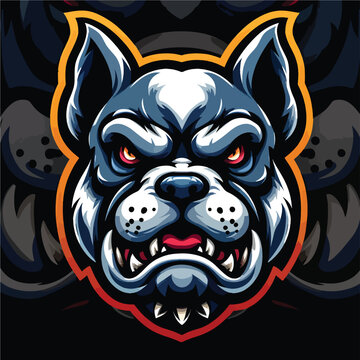 angry pitbull mascott