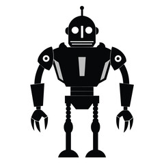 Robot vector silhouette 