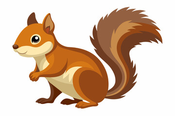 squirrel cartoon vector illustration