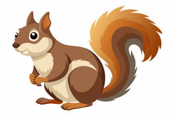 squirrel cartoon vector illustration
