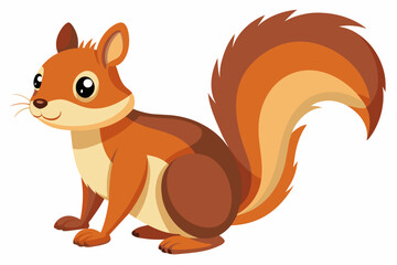 squirrel cartoon vector illustration