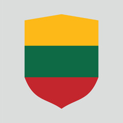 Lithuania Flag in Shield Shape Frame