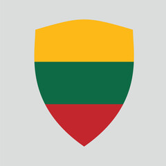 Lithuania Flag in Shield Shape Frame